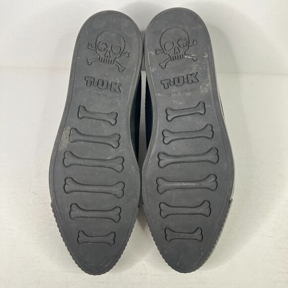 TUK Suede Leather Pointed Bumper Shoes Creepers Goth Black Mens 13 - Picture 7 of 9